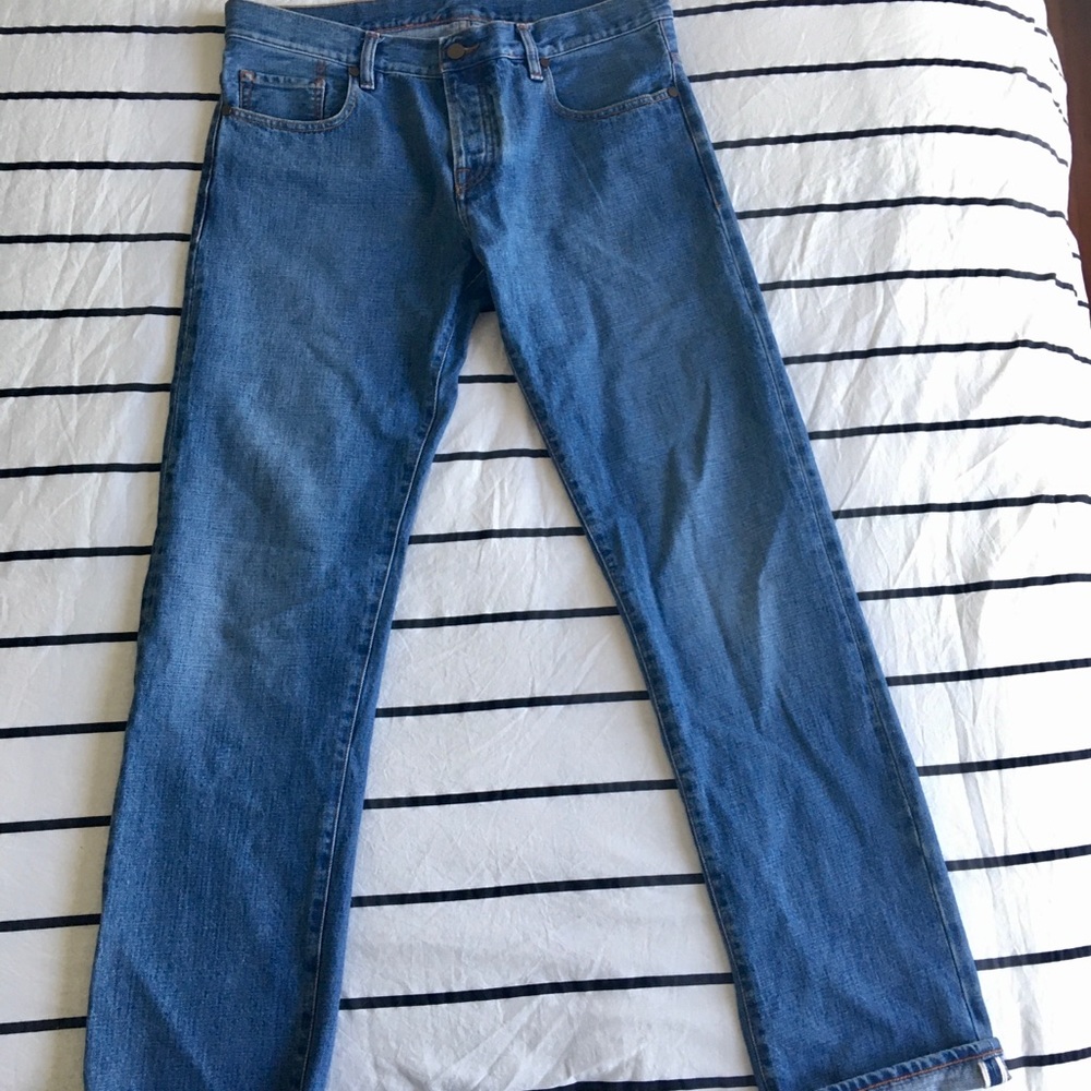 Thomas Pink Slim Selvedge jeans